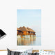 Water Bungalows with Turquoise Wall Decal
