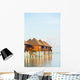 Water Bungalows with Turquoise Wall Decal