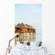Water Bungalows with Turquoise Wall Decal