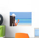 Young Woman with Cocktail Wall Decal