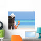 Young Woman with Cocktail Wall Decal
