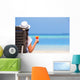 Young Woman with Cocktail Wall Decal