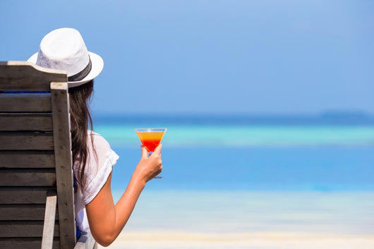 Young Woman with Cocktail Wall Decal