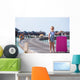 Little Adorable Girl with Wall Decal