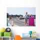 Little Adorable Girl with Wall Decal