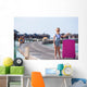 Little Adorable Girl with Wall Decal