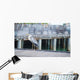 Grey heron standing on white beach on Maldives island Wall Mural