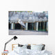 Grey heron standing on white beach on Maldives island Wall Mural