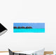 Water villas, bungalows on ideal perfect tropical island Wall Mural
