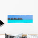 Water villas, bungalows on ideal perfect tropical island Wall Mural