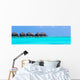 Water villas, bungalows on ideal perfect tropical island Wall Mural
