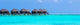 Water villas, bungalows on ideal perfect tropical island Wall Mural