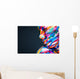 Portrait of the bright beautiful girl with art colorful make-up Wall Mural