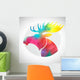 Watercolor Moose Wall Decal