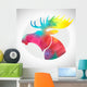 Watercolor Moose Wall Decal