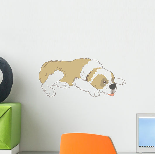 Dog Saint Bernard Real Wall Decal