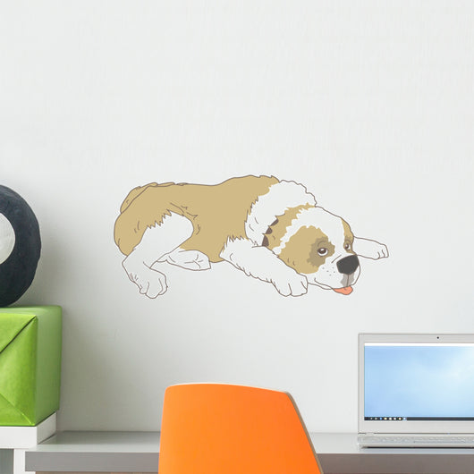 Dog Saint Bernard Real Wall Decal