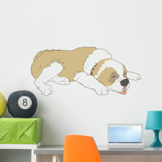 Dog Saint Bernard Real Wall Decal
