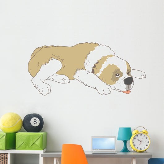 Dog Saint Bernard Real Wall Decal
