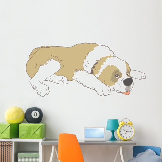 Dog Saint Bernard Real Wall Decal