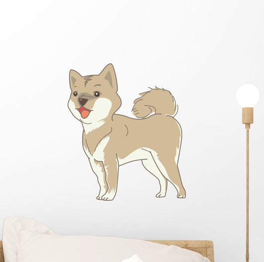 Dog Shiba Real Wall Decal