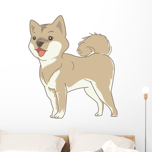 Dog Shiba Real Wall Decal
