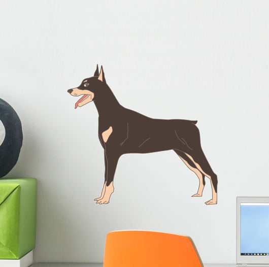 Dog Doberman Pinscher Real Wall Decal
