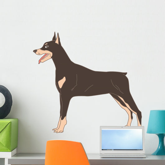 Dog Doberman Pinscher Real Wall Decal