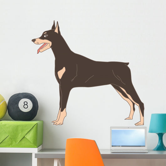 Dog Doberman Pinscher Real Wall Decal