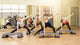 Group of women making step aerobics Wall Mural