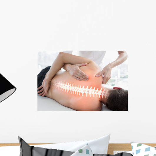 Highlighted Bones Man Physiotherapy Wall Decal