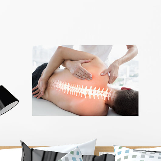 Highlighted Bones Man Physiotherapy Wall Decal