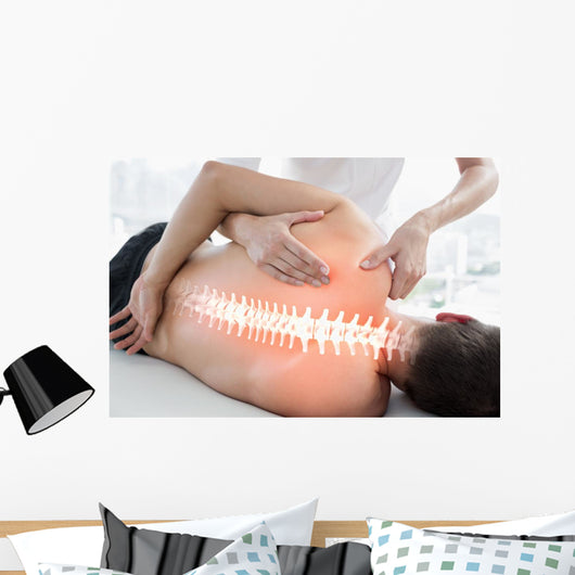 Highlighted Bones Man Physiotherapy Wall Decal