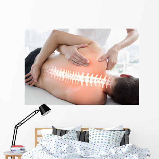 Highlighted Bones Man Physiotherapy Wall Decal