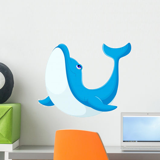 Cute Dolphin Cartoon Wall Decal
