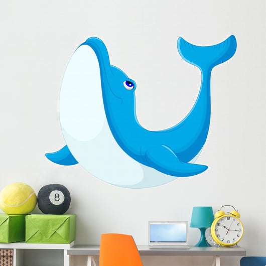 Cute Dolphin Cartoon Wall Decal