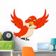 Cute Orange Bird Wall Decal