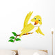 Cute Yellow Bird Wall Decal