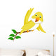 Cute Yellow Bird Wall Decal
