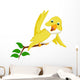 Cute Yellow Bird Wall Decal