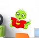 Cartoon caterpillar reading a book Wall Decal