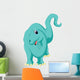 Cute Brontosaurus Cartoon Wall Decal