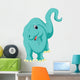 Cute Brontosaurus Cartoon Wall Decal