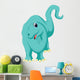 Cute Brontosaurus Cartoon Wall Decal