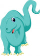 Cute Brontosaurus Cartoon Wall Decal