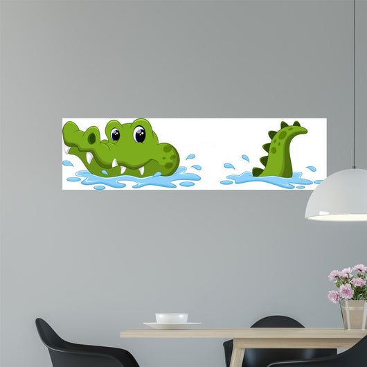 Crocodile Surface Water Wall Decal