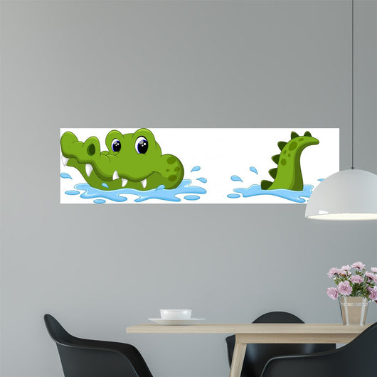 Crocodile Surface Water Wall Decal