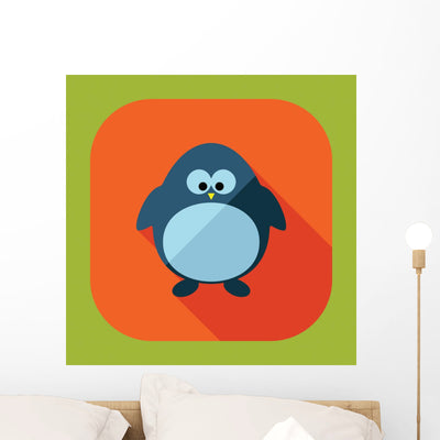 Flat Modern Design with Wall Decal shown on a wall