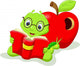 Cartoon caterpillar reading a book Wall Decal
