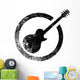 Guitar Black Ink Stamp Wall Decal